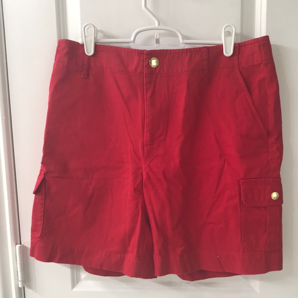 Chaps Red Cargo Shorts